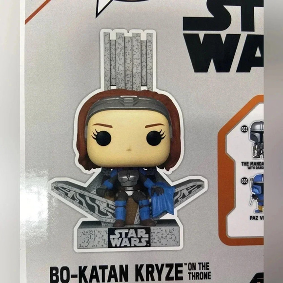 Star Wars - Bo Katan Kyrze on the Throne - Large Bobblehead #669 Funko Pop! BNIB - Picture 8 of 9